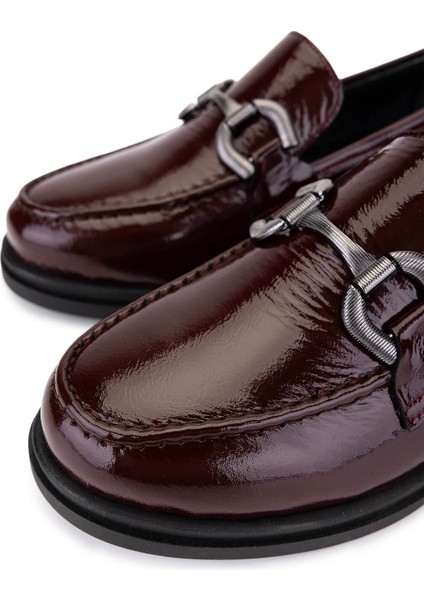 Kadın Hakiki Deri Bordo Loafer Ayakkabı 899 26101 Bn Ayk SK25-26 K.bordo Rgn modelleri