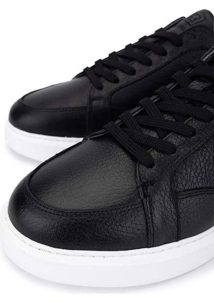 Erkek Hakiki Deri Siyah Sneakers & Spor Ayakkabı 04 3522 Erk Ayk SK24-25 Syh Fltr/byz modelleri