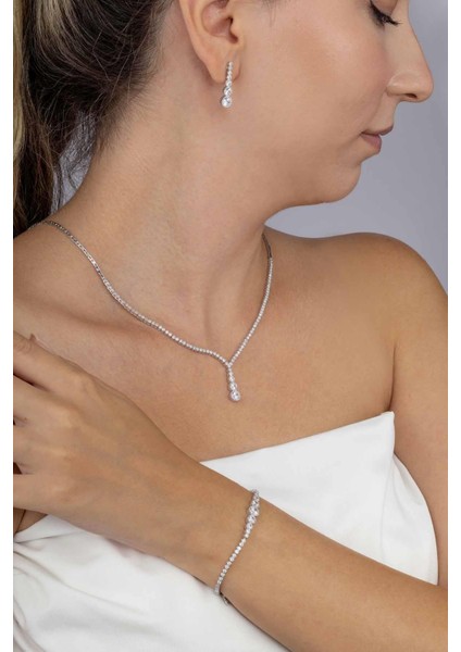 Pırlanta Montür Yuvarlak Kesim Su Yolu Gümüş Düğün Seti fiyatları