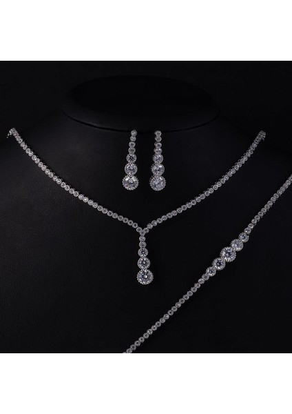 Pırlanta Montür Yuvarlak Kesim Su Yolu Gümüş Düğün Seti fırsatları