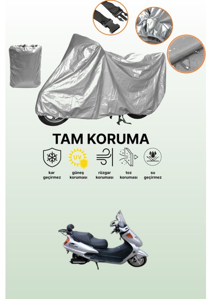 Gri Dorado Akida Scooter 150 Uyumlu Motosiklet Brandası, Koruyucu Örtü, Motor Branda