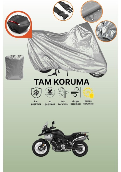 Gri Arka Çanta Uyumlu Bmw F 900 Gs Adventure Uyumlu Motor Brandası, Koruyucu Örtü