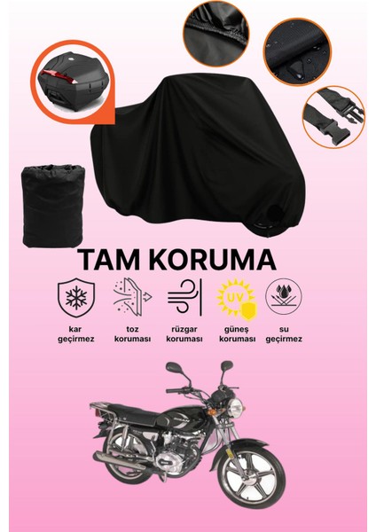 Siyah Arka Çanta Uyumlu Bisan Toprak Wrc 100 Uyumlu Motosiklet Brandası, Koruyucu Örtü