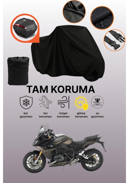 Siyah Arka Çanta Uyumlu Bmw R 1200 Rs Uyumlu Motosiklet Brandası, Koruyucu Örtü