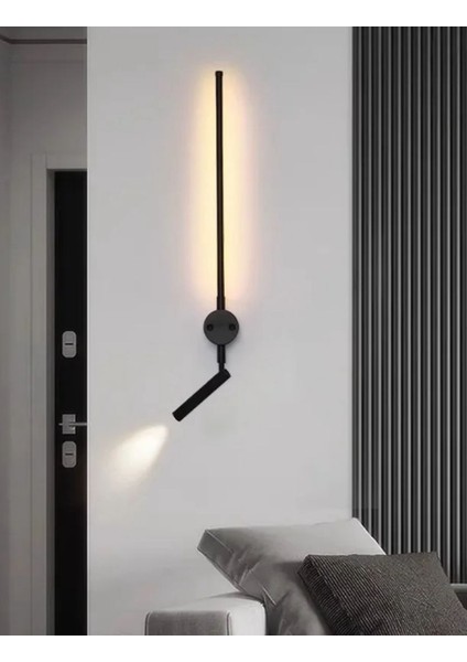 Samsung Ledli Dekoratif Duvar Aplik Otel Salon Yatak Odası Tekli Siyahkasa Günışığı