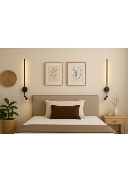 Samsung Ledli Dekoratif Duvar Aplik Otel Salon Yatak Odası Tekli Siyahkasa Günışığı fiyatları