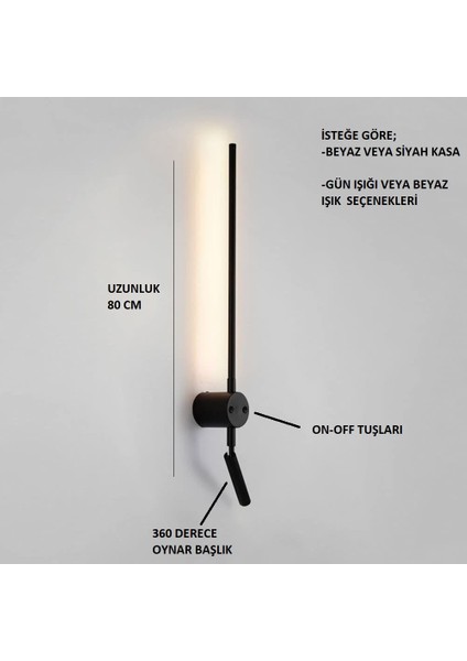 Samsung Ledli Dekoratif Duvar Aplik Otel Salon Yatak Odası Tekli Siyahkasa Günışığı modelleri