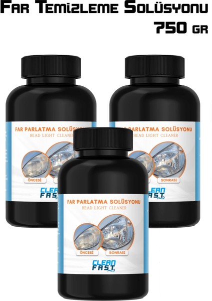 Yeni Nesil Premium Buharlı Far Temizleme Sıvısı ve Parlatma Solüsyonu Kloroform Uyumlu 750 gr