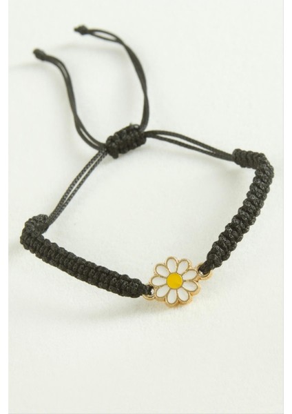 Papatya Makrome Ip Bileklik