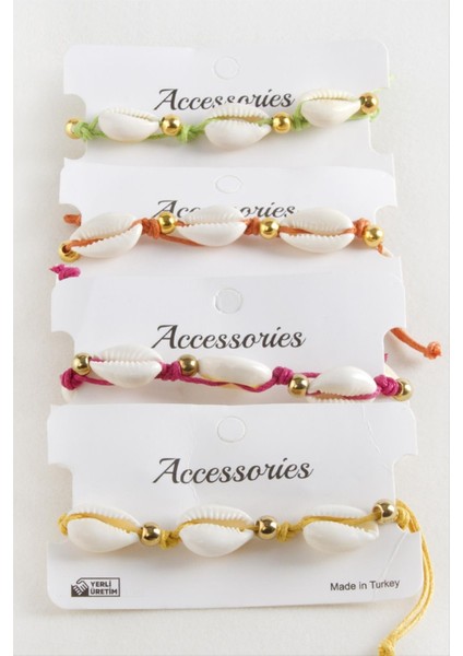 Deniz Kabuğu Makrome Ip Bileklik