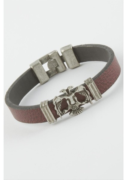 Çift Başlı Kartal Suni Deri Bileklik