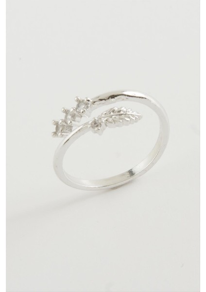 Yaprak Zirkon Taşlı Yüzük