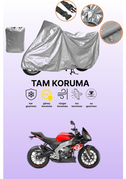 Gri Aprilia Tuono 660 Uyumlu Motosiklet Brandası, Koruyucu Örtü, Motor Branda