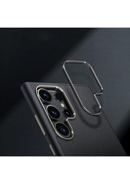 Galaxy S25 Ultra ile Uyumlu Pu Deri Kılıf Içi Kadife Metal Çerçeve Darbeye Karşı Koruyan Ince Deri Hissi [galaxy S25 Ultra Pu Deri] (Açık Pembe Pu Deri) fiyatları