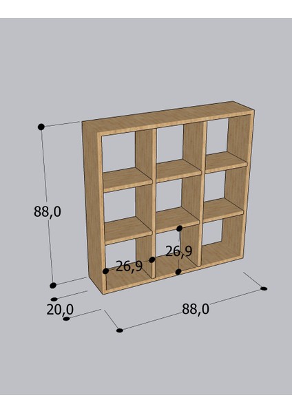 Oya9 Raflı Karekitaplık fırsatları