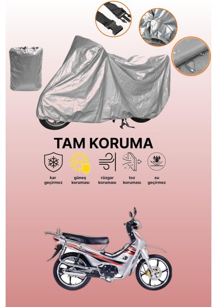 Gri Falcon Magic 100 Uyumlu Motosiklet Brandası, Koruyucu Örtü, Motor Branda