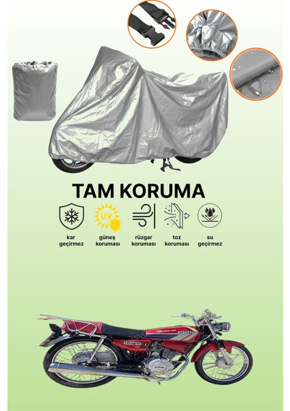 Gri Kral Motor KR-125-7 Uyumlu Motosiklet Brandası, Koruyucu Örtü, Motor Branda