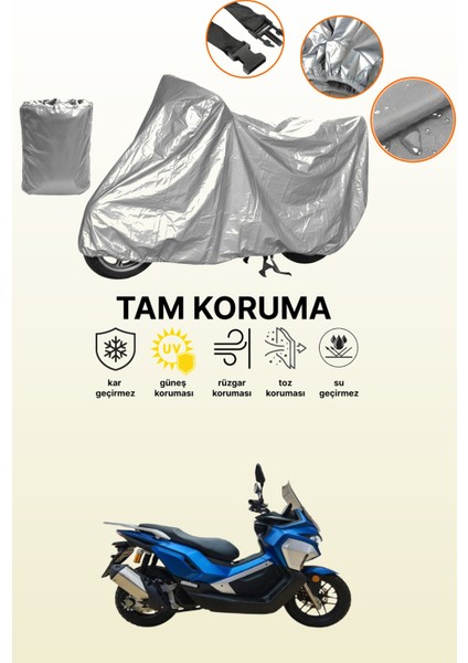 Gri Piaggio Beverly 250 Uyumlu Motosiklet Brandası, Koruyucu Örtü, Motor Branda