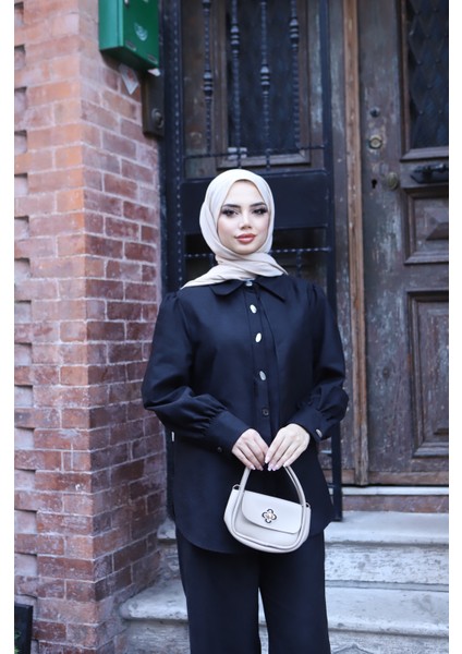 Sedef Düğmeli Süet Takım modelleri