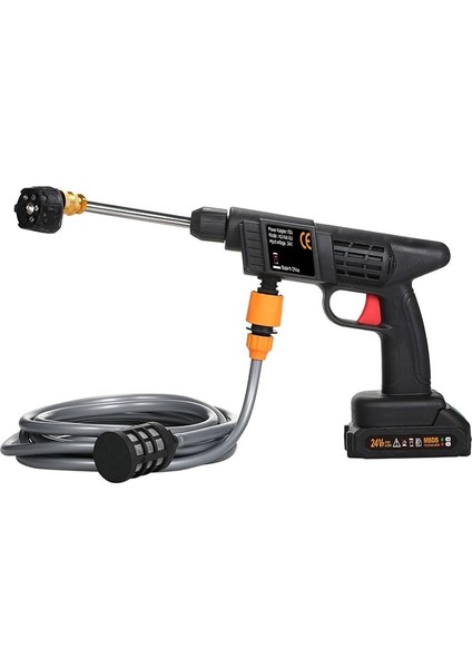 Basınçlı Yıkama Makinesi, 150PSI Taşınabilir Basınçlı Temizleyici El Tipi, 6'sı 1 Arada Püskürtücü Pil ve Şarj Cihazı 24V 1500MAH Pil Elektrikli Basınçlı Yıkama Makinesi Araba Yıkama, Sulama fırsatları