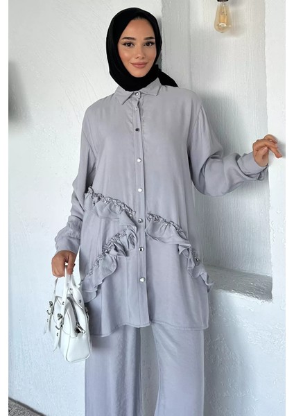 Taş Işlemeli Tunik Pantolon Tesettür Ikili Takım P-00017905 fiyatları