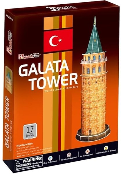 3D 17 Parça Puzzle Galata Kulesi fırsatları