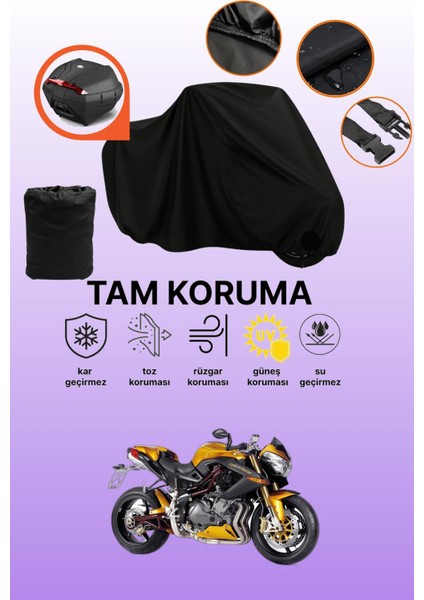 Siyah Arka Çanta Uyumlu Benelli Tnt Cafe Racer Uyumlu Motosiklet Brandası, Koruyucu Örtü