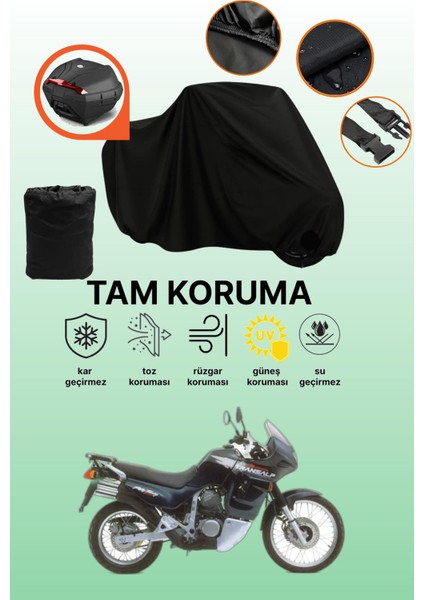 Siyah Arka Çanta Uyumlu Honda Xl 700 Transalp Uyumlu Motosiklet Brandası, Koruyucu Örtü