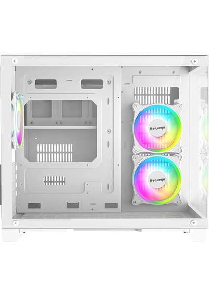 Beyaz 3 Rgb Fanlı Temperli Cam Panel Boş M-Atx Gaming Oyuncu Bilgisayar Kasası fiyatları