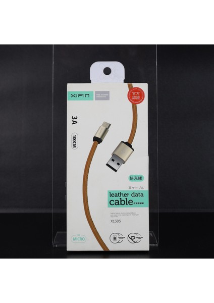 Xipin X1385 100CM Deri Kaplama Micro USB Hızlı Şarj ve Data Kablosu fiyatları