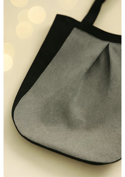 Siyah Gri Çok Amaçlı Premium Oversize Düz Orta Boy Kanvas Kadın El ve Omuz Çantası modelleri