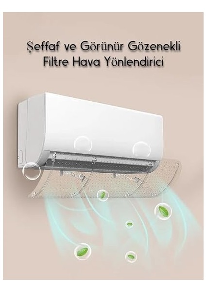 Şeffaf Klima Yönlendirici Aparatı Bakteri Önleyici Temiz Hava Basit Kurulum Filtre - modelleri