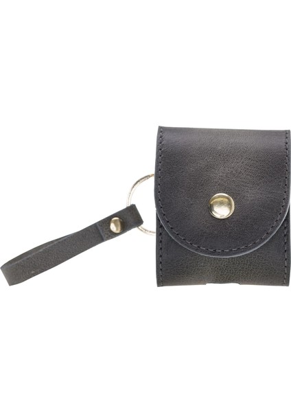 Apple Airpods 2.nesil Uyumlu Deri Kılıf Mai Snap TN18 Gri