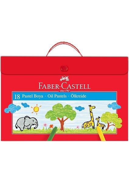 Çantalı Pastel Boya, 18 Renk, Yumuşak ve Canlı Renkler, Etkili Uygulama, Taşınabilir Plastik Çanta, Eğitici ve Sanatsal Kullanım Için