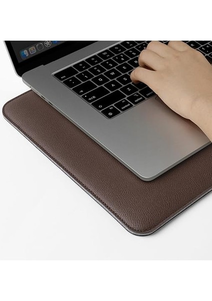 Laptop Kılıfı 13 Inç MacBook Pro M2 2022 M1 2020-2016 & Mac Air M3 2024 M2 2022 M1 2020 ile Tam Uyumlu, Eski Versiyonlu Mba/mbp, Suni Deri Kılıf Kılıf, Kahve indirimleri