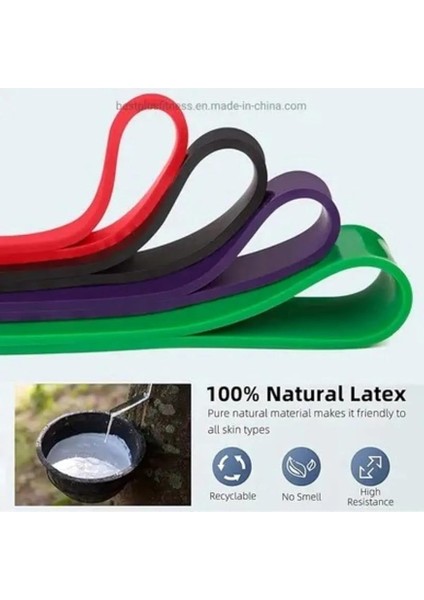 Güç Bandı - Hafif Direnç Lastiği | Fitness, Pilates, Aerobik & Squat Egzersiz Lastiği (Latex Powerband) fırsatları