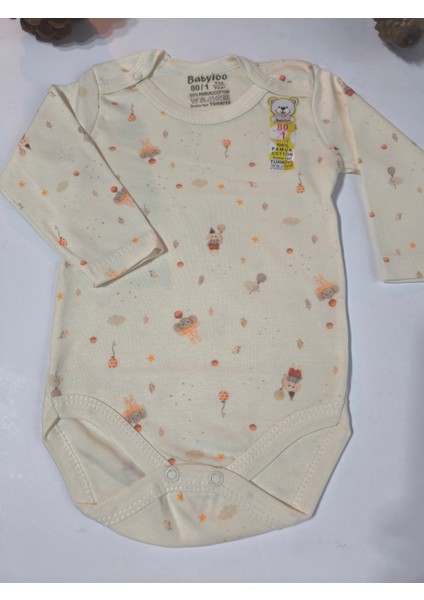 Kız Erkek Çocuk Bebek Uzun Kollu Çıtçıtlı Body-Badi %100 Organik Pamuk 1-2-3-4-5-6 Yaş modelleri
