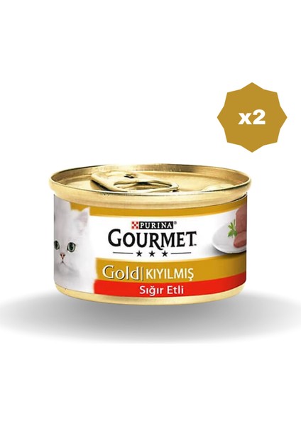 Gourment Gold Kıyılmış Sığır Etli 85 gr - (2 Adet)