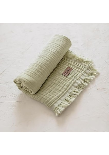 Su Yeşil 4 Katlı Müslin Bebek ve Çocuk BATTANIYESI%100PAMUK Baby Muslin Blanket modelleri