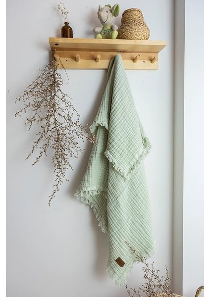Su Yeşil 4 Katlı Müslin Bebek ve Çocuk BATTANIYESI%100PAMUK Baby Muslin Blanket indirimleri