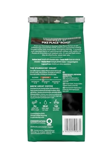 Starbucks Medium Pike Place Çekirdek Kahve 200G