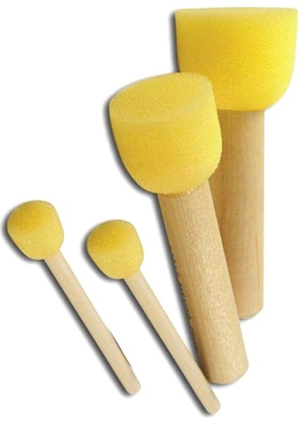 Sünger Tampon Fırça Seti 4'lü (Ponpon Fırça)