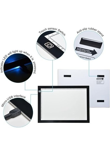 LED Işıklı A4 Boy Çizim Kopyalama Eskiz Çizim Ultra Ince Animasyon Portre Çizim Tableti fiyatları