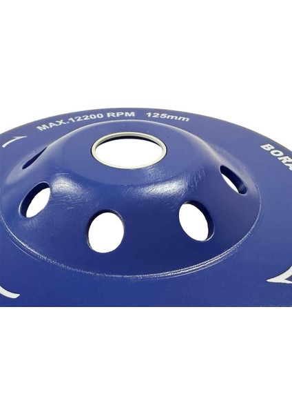 Bora Teknik Tek Sıra Turbo Elmas Çanak - Beton Taş Yüzey Silme Temizleme Diski 125 mm