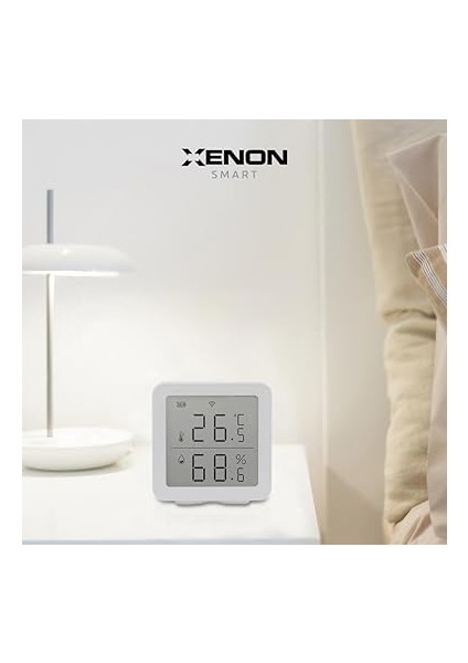 Smart Akıllı Dijital Termometre Uygulama Denetimli Wi-Fi 2.4 Ghz Iç Mekan Isı Ölçer ve Nem Ölçer (Higrometre) Sıcaklık ve Nem Sensörü X7508 indirimleri