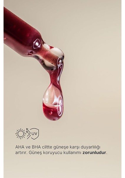 Aha 20% + Bha 2% Canlandırıcı & Cilt Tonu Eşitleyici Kırmızı Peeling Cilt Serum 5 indirimleri