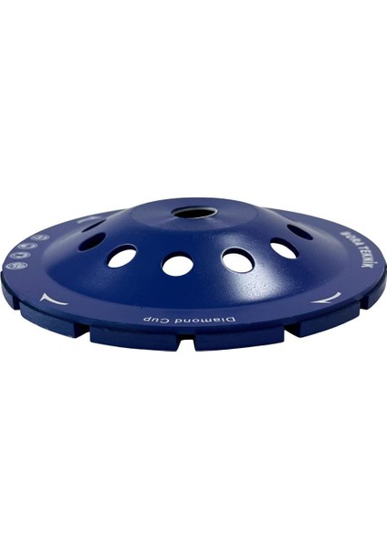 Bora Teknik Çift Sıra Elmas Çanak - Beton Taş Yüzey Silme Temizleme Diski 180 mm