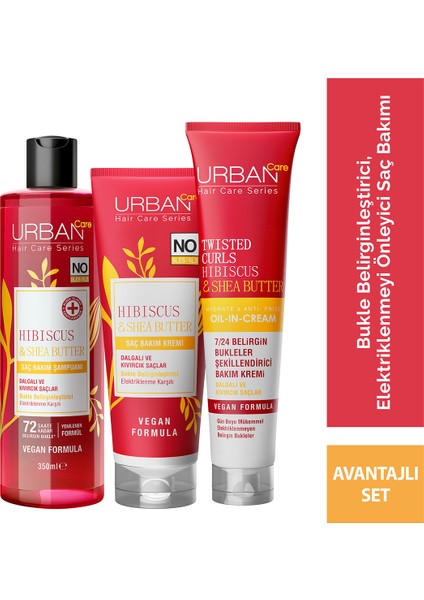 Hibiscus&shea Butter Kıvırcık&dalgalı Saçlara Özel Bukle Belirginleştirici Saç Bakım Seti