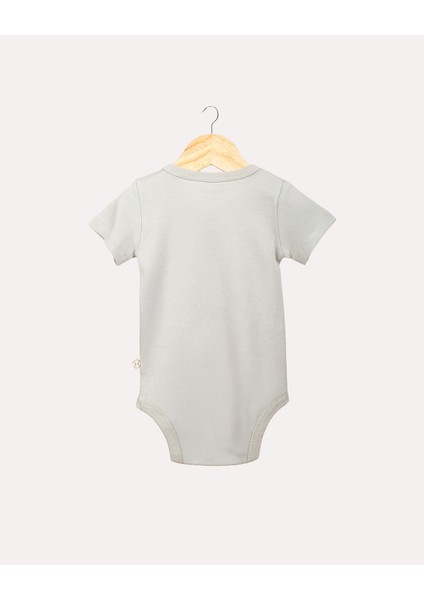 %100 Organik Pamuk Gots Sertifikalı Kısa Kollu Teddy Desenli Bebek & Yenidoğan Body - Mint fiyatları