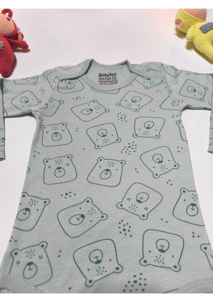 Kız Erkek Çocuk Bebek Uzun Kollu Çıtçıtlı Body-Badi %100 Pamuk 3.5-4-5-6 Yaş modelleri